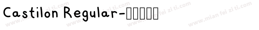 Castilon Regular字体转换